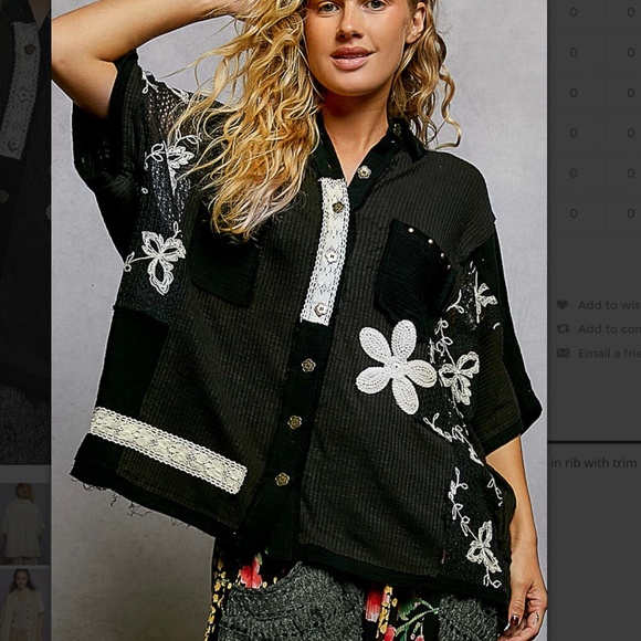 POL “ Brandi “ POL Ribbed Top with Lace Detail 29 - Picture 1 of 1